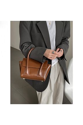 کیف دستی قهوه ای زنانه سایز متوسط KZK - کد 894490459