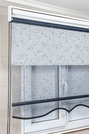 پرده کشوئی طوسی کلاسیک Stor bizdenperde - کد 892952307