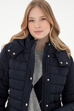 پالتو پشمی سرمه ای زنانه گشاد U.S. Polo Assn. - کد 847440849