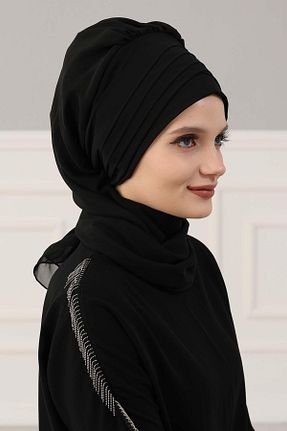 شال مشکی زنانه شیفون Aisha