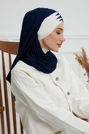 شال سرمه ای زنانه ویسکون Aisha