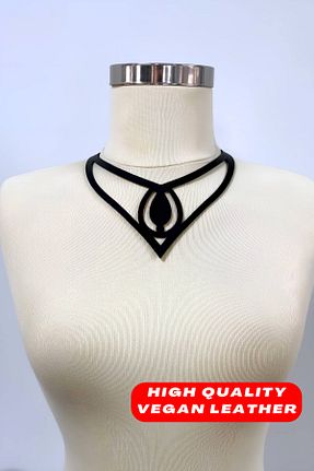 چوکر مشکی چرم مصنوعی Angels Passion - کد 893037281