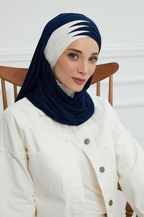 شال سرمه ای زنانه ویسکون Aisha