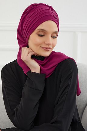 شال صورتی زنانه شیفون Aisha