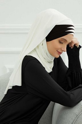 شال بژ زنانه ویسکون Aisha