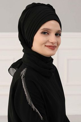 شال مشکی زنانه شیفون Aisha