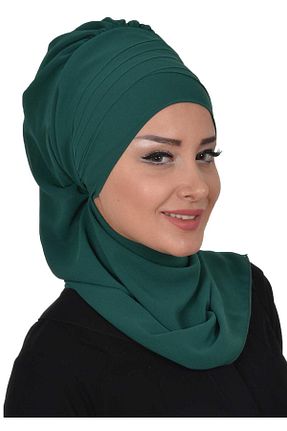 شال سبز زنانه شیفون Aisha