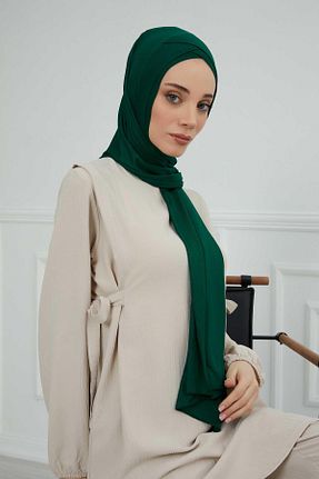 شال سبز زنانه پنبه ای Aisha