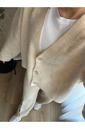ست بالاتنه و پائین تنه بژ زنانه تریکو ESMA GÜL BUTİK - کد 893053923