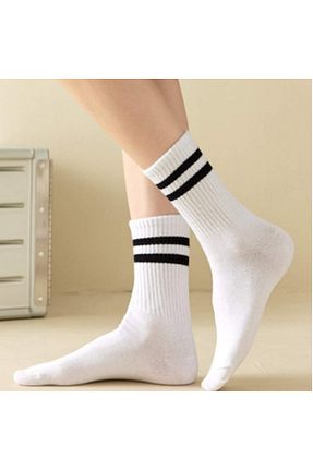 جوراب سفید زنانه پنبه ای myprem socks - کد 893061325