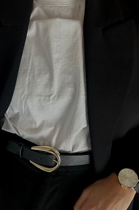 کمربند مشکی زنانه چرم مصنوعی keisy - کد 892343585