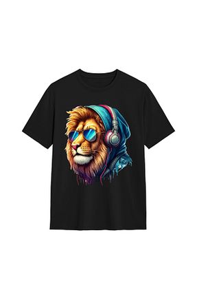 تیشرت مشکی زنانه اورسایز MODA - کد 893105990