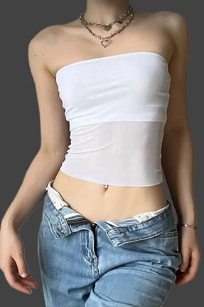 بلوز سفید زنانه ساده morche - کد 893111735