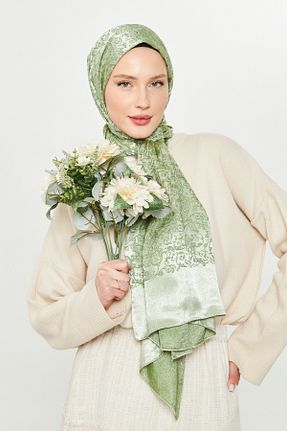 شال سبز زنانه ویسکون Scarf - کد 893120201
