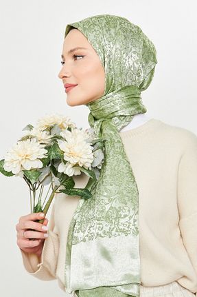 شال سبز زنانه ویسکون Scarf - کد 893120201