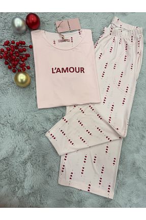 ست لباس راحتی صورتی زنانه Mix pijamaworld - کد 891774791