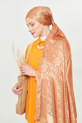 شال بژ زنانه ویسکون Scarf - کد 893125254