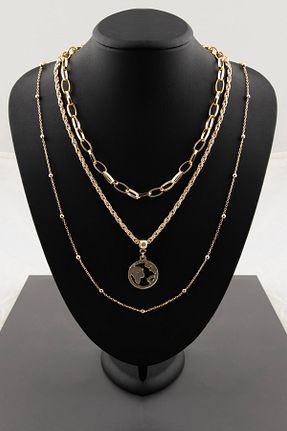 گردنبند جواهر طلائی زنانه پوشش زاماک Sortie Aksesuar - کد 893127625