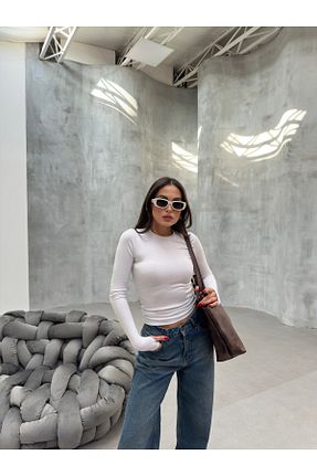 بلوز سفید زنانه ساده veres - کد 893157481