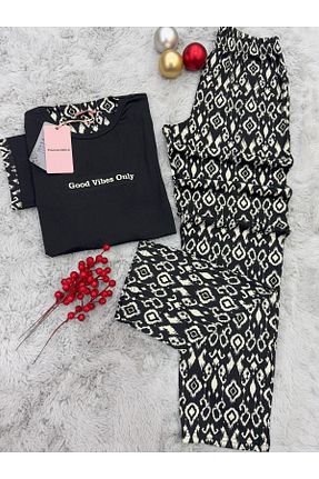 ست لباس راحتی مشکی زنانه Mix pijamaworld - کد 891904075