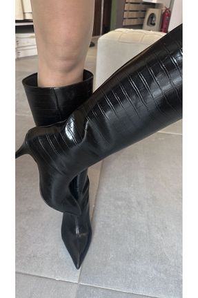 چکمه مشکی زنانه چرم مصنوعی İstanbul - کد 893177368