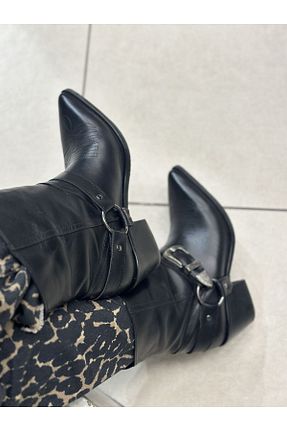 چکمه مشکی زنانه چرم خالص İstanbul - کد 893177893