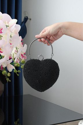کیف مجلسی مشکی زنانه فلزی Mimoza - کد 893182380