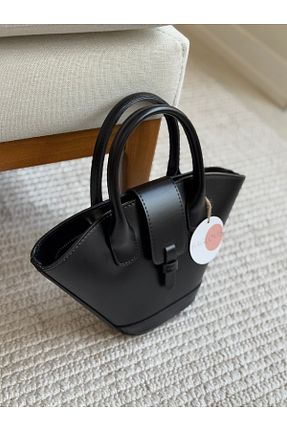 کیف دوشی مشکی زنانه چرم مصنوعی BAGLOVİS - کد 893186799