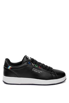 کفش اسنیکر مشکی مردانه بند دار Benetton - کد 808701746