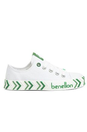 کفش اسنیکر سفید بچه گانه بند دار Benetton - کد 267629214