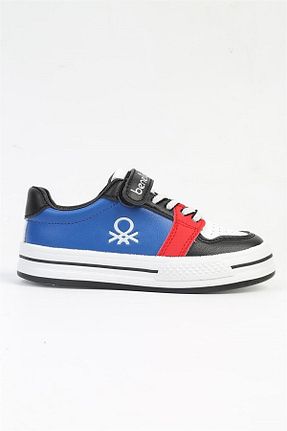 کفش اسنیکر مشکی بچه گانه چسبی United Colors of Benetton - کد 822493556
