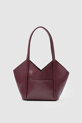 کیف دوشی زرشکی زنانه چرم مصنوعی Shule Bags - کد 893282748
