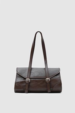 کیف دوشی قهوه ای زنانه چرم مصنوعی Shule Bags - کد 893282684