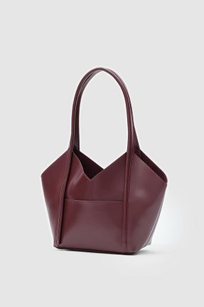 کیف دوشی زرشکی زنانه چرم مصنوعی Shule Bags - کد 893282748