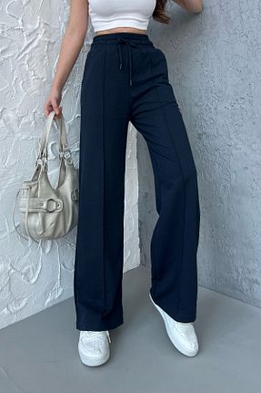 شلوار کرمگن سرمه ای زنانه رگولار mmetalic - کد 891484418
