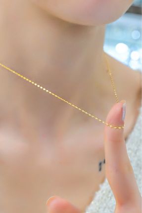 گردنبند طلا زرد زنانه 14 عیار aytekgold - کد 893283008