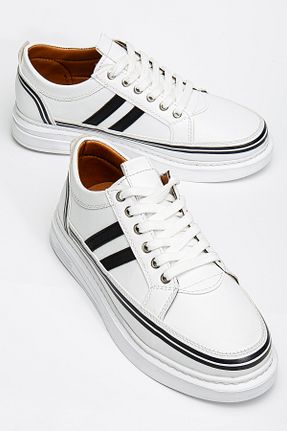 کفش اسنیکر سفید مردانه بند دار BY ERG SHOES - کد 893306847