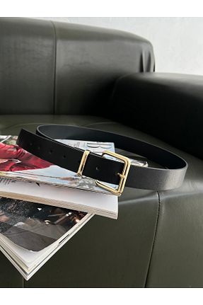 کمربند مشکی زنانه چرم مصنوعی coaksco - کد 893298534