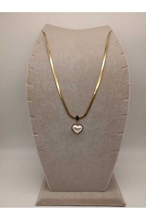 گردنبند استیل ( فولاد ) زرد زنانه استیل (فولاد) TLSMACCESORIES - کد 893306914