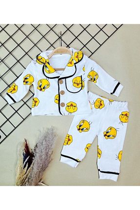 ست لباس راحتی سفید بچه گانه چاپی Sparrow Laurel - کد 694802690