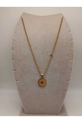 گردنبند استیل ( فولاد ) طلائی زنانه استیل (فولاد) TLSMACCESORIES - کد 894848086