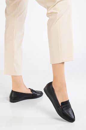 کفش لوفر مشکی زنانه پاشنه کوتاه (1 - 4 سانتی متر) Genetti - کد 897936829