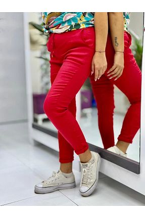 شلوار قرمز زنانه لیکرا Punta Otantik - کد 923369935