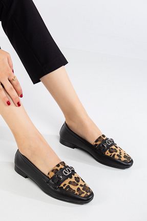کفش لوفر مشکی زنانه چرم مصنوعی Genetti - کد 897935829