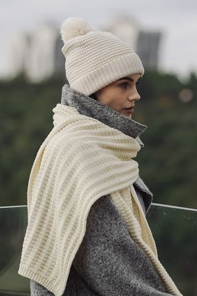 شال گردن بژ زنانه اکریلیک Nordbron - کد 885194884