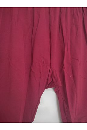 ساق شلواری سایز بزرگ زرشکی زنانه بافتنی TOKSOY - کد 893349744