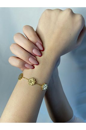 دستبند استیل (فولاد) طلائی زنانه استیل (فولاد) Tasarım - کد 893351483