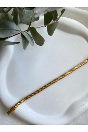 دستبند استیل (فولاد) طلائی زنانه استیل (فولاد) Tasarım - کد 893360283