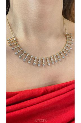 گردنبند نقره زرد زنانه 925 عیار FERZANE - کد 893357317