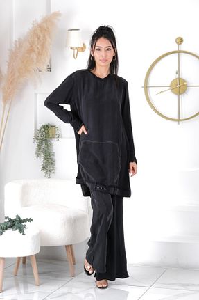 تونیک حجاب مشکی زنانه پنبه ای MissWhence - کد 895175854